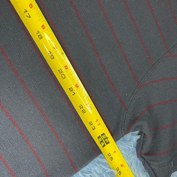 VINTAGE L.L Bean Striped Double Polo Shirt Size XL Mens Regular Blue Red Retro - Picture 7 of 8